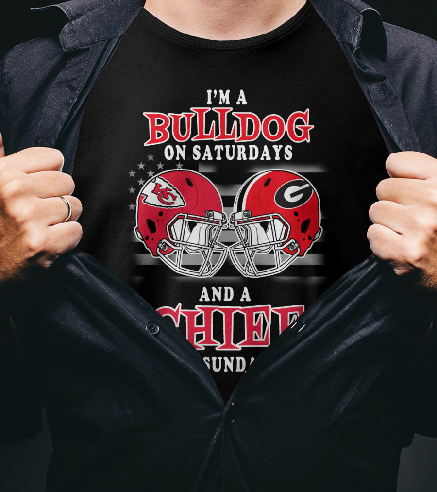 I'm A Bulldog On Saturdays And A Chief On Sundays T-Shirt