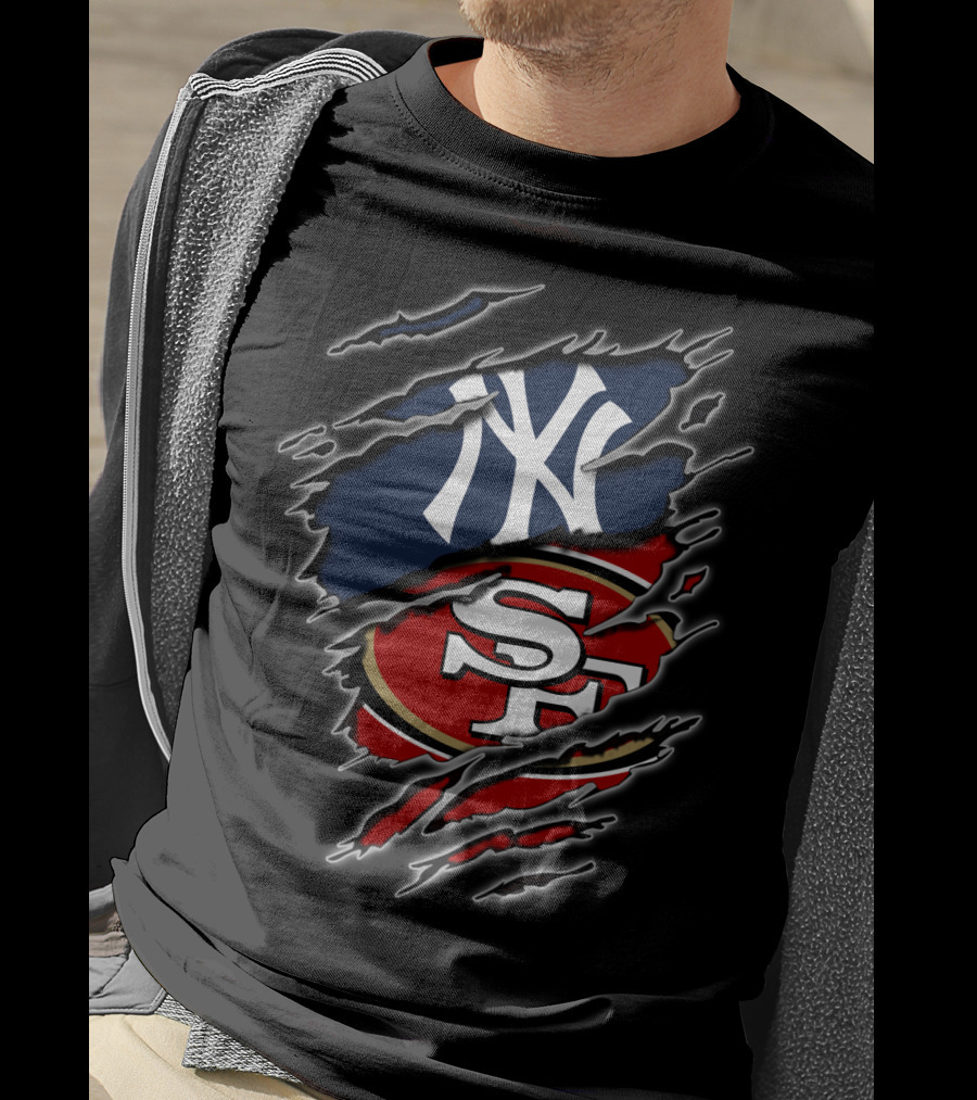 New York Yankees San Francisco 49ers Fan Fusion T-Shirt