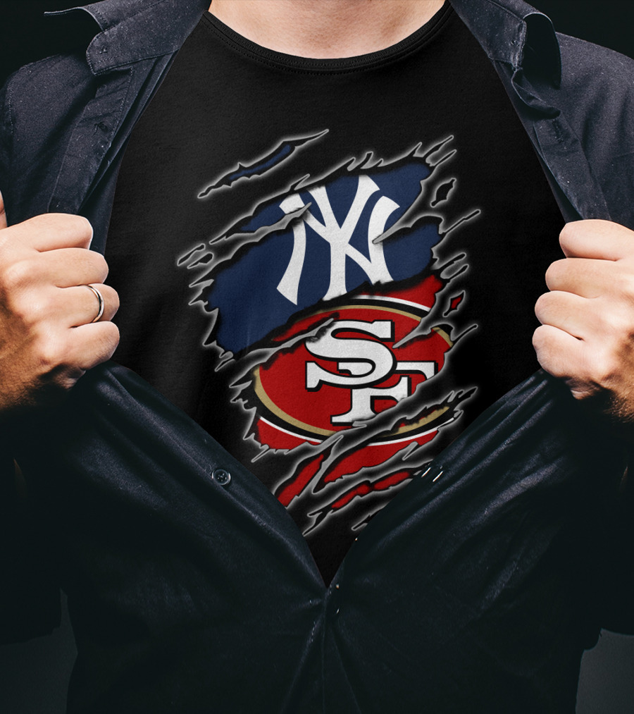 New York Yankees San Francisco 49ers Fan Fusion T-Shirt