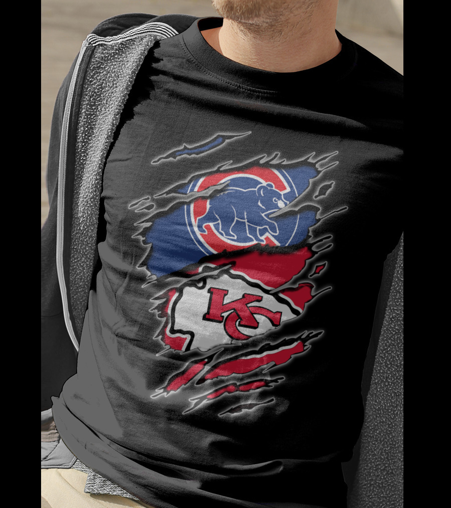 Chicago Cubs Kansas City Chiefs Fan T-Shirt