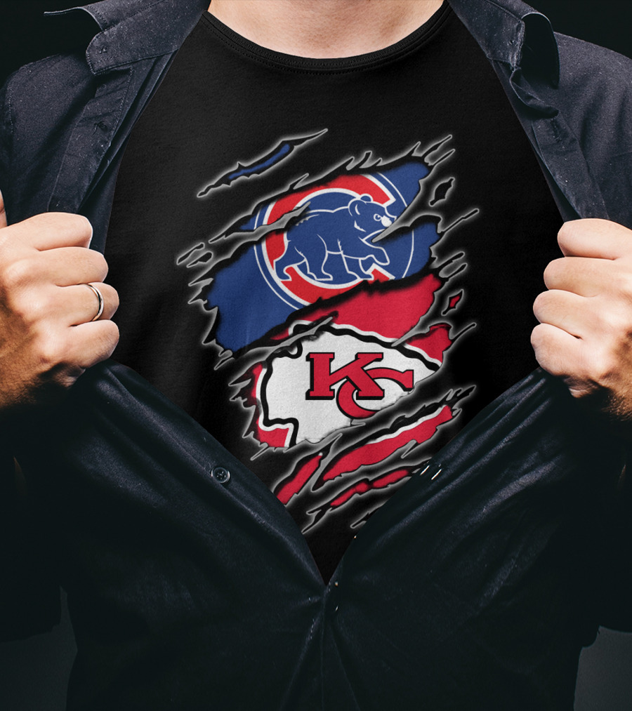 Chicago Cubs Kansas City Chiefs Fan T-Shirt
