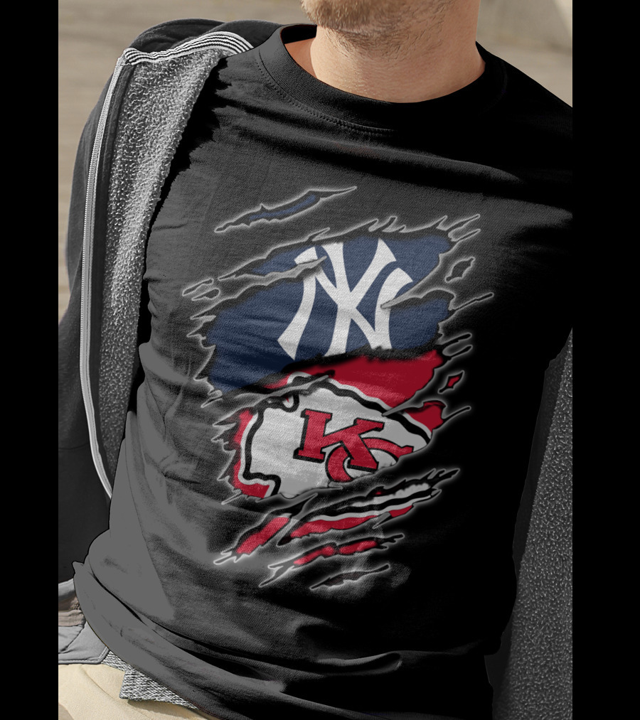 Yankees Chiefs Fan Crossover T-Shirt