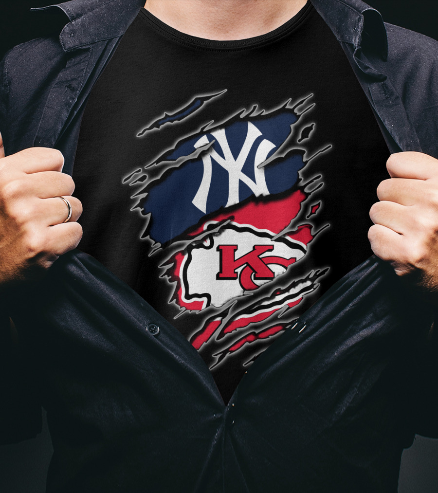 Yankees Chiefs Fan Crossover T-Shirt