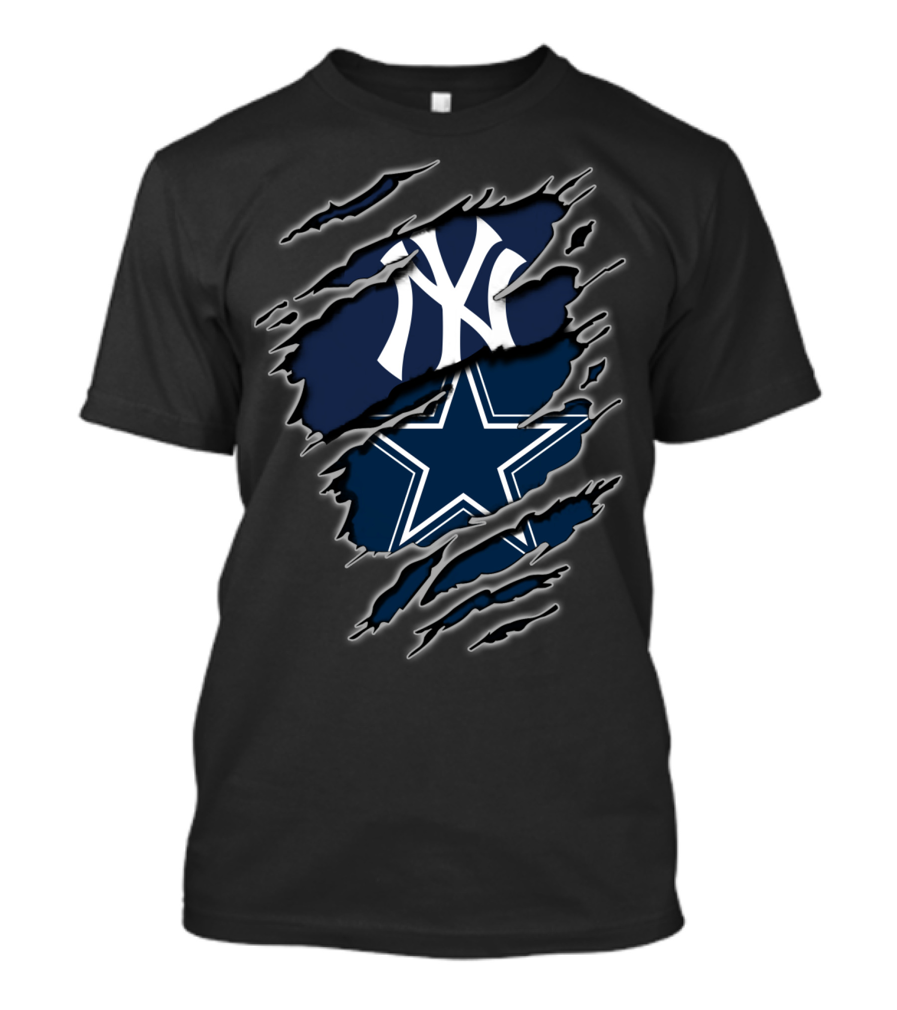 Ny Yankees Dallas Cowboys Fan Pride Fusion T-Shirt