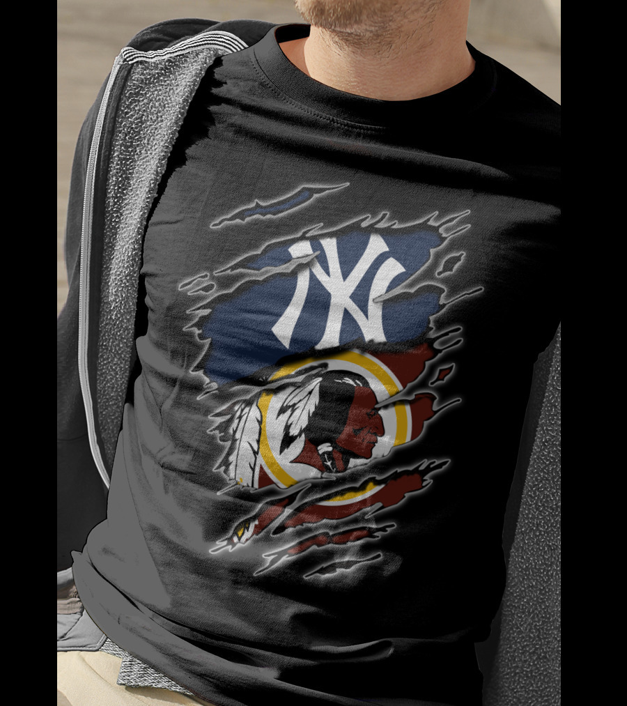 Yankees And Redskins Fan Tribute T-Shirt