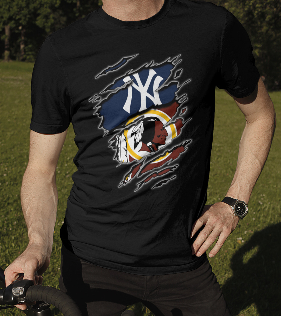Yankees And Redskins Fan Tribute T-Shirt