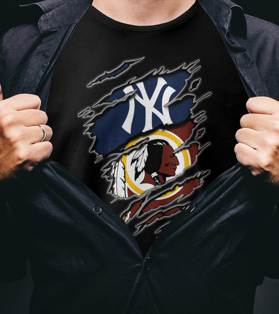 Yankees And Redskins Fan Tribute T-Shirt