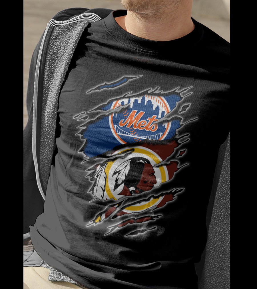 Mets Redskins Crossover Fan Tribute T-Shirt