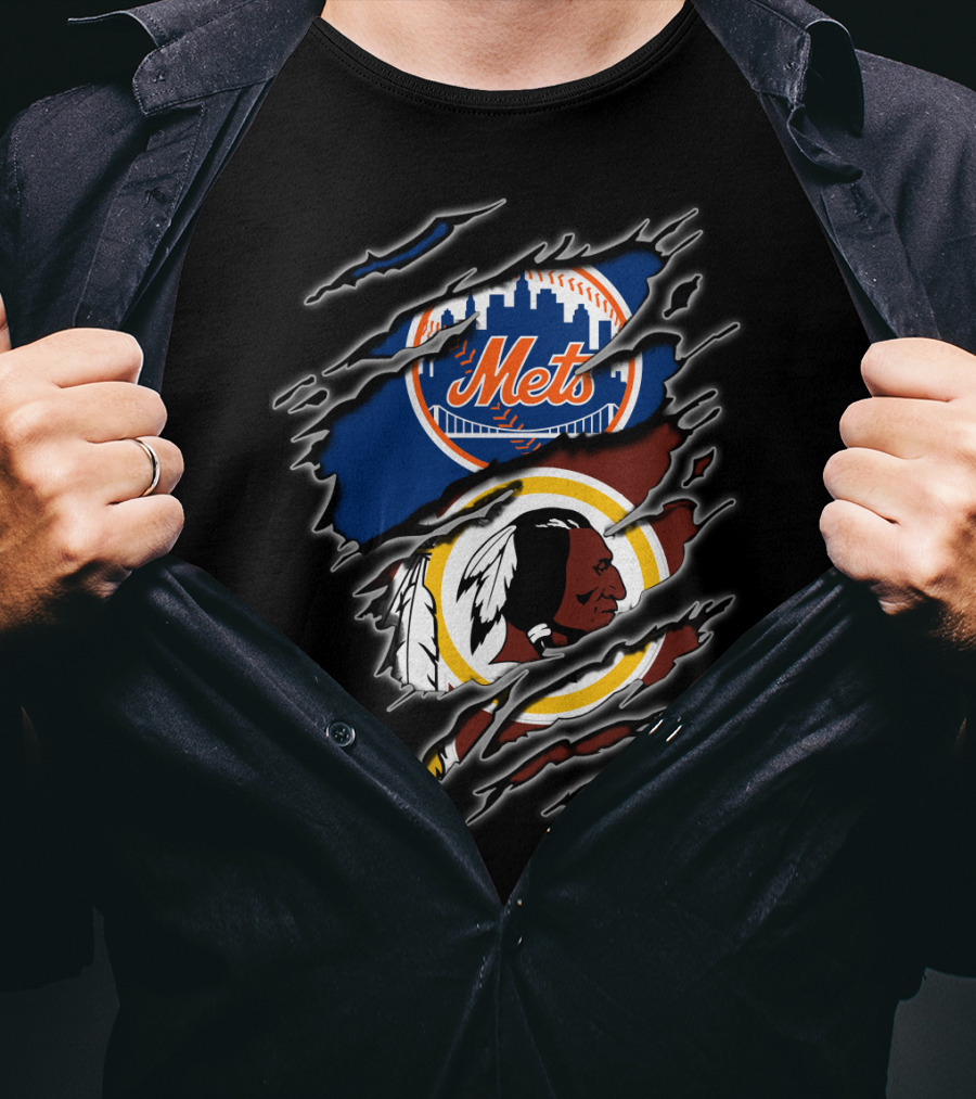 Mets Redskins Crossover Fan Tribute T-Shirt