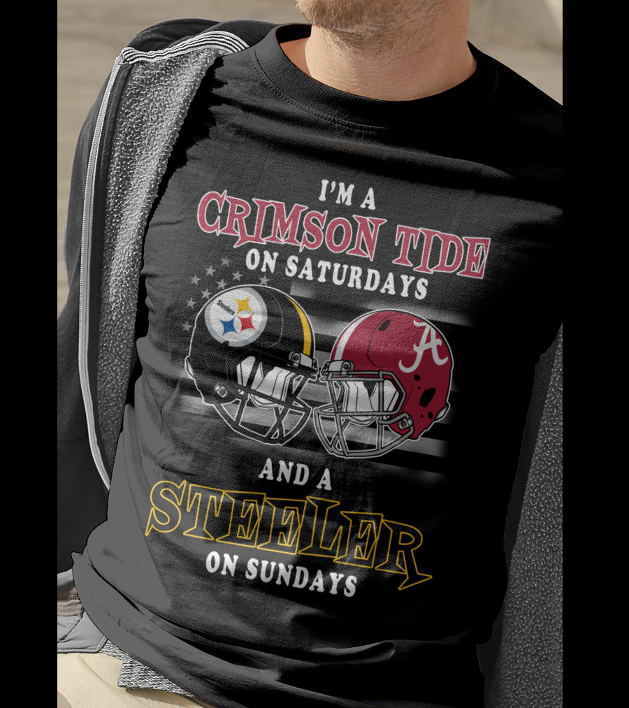 I'm A Crimson Tide On Saturdays And A Steeler On Sundays T-Shirt