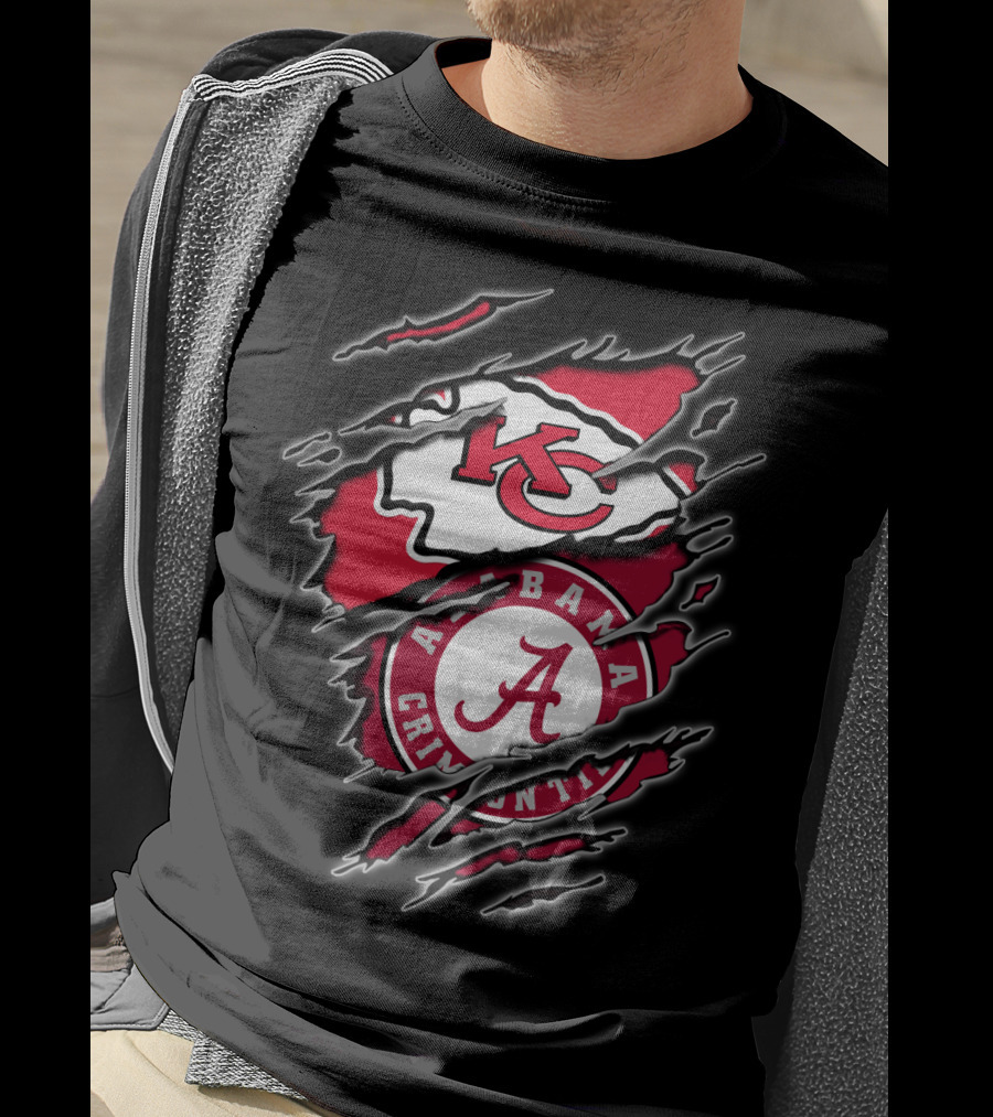 Alabama Crimson Tide Kansas City Chiefs Football Fans T-Shirt
