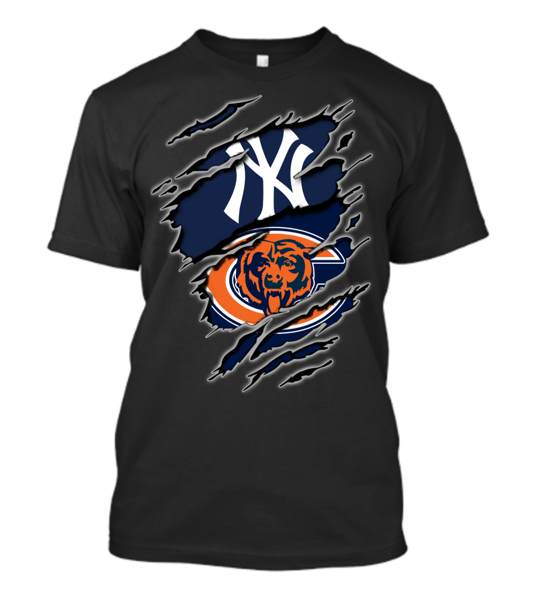 New York Yankees Chicago Bears Fans T-Shirt