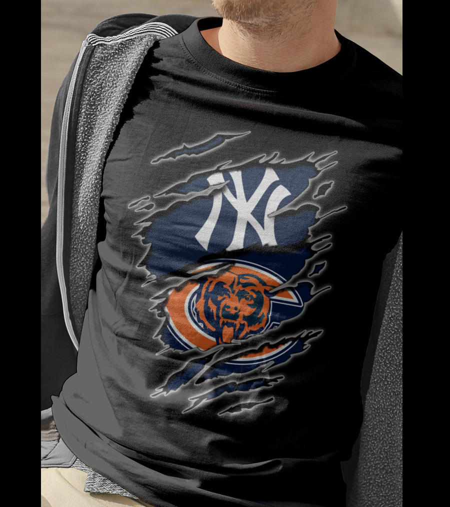 New York Yankees Chicago Bears Fans T-Shirt