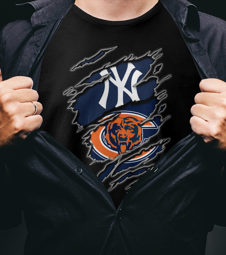 New York Yankees Chicago Bears Fans T-Shirt