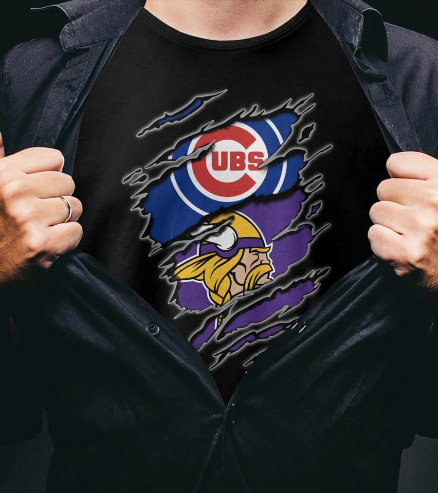 Cubs Vikings Crossover Fan T-Shirt