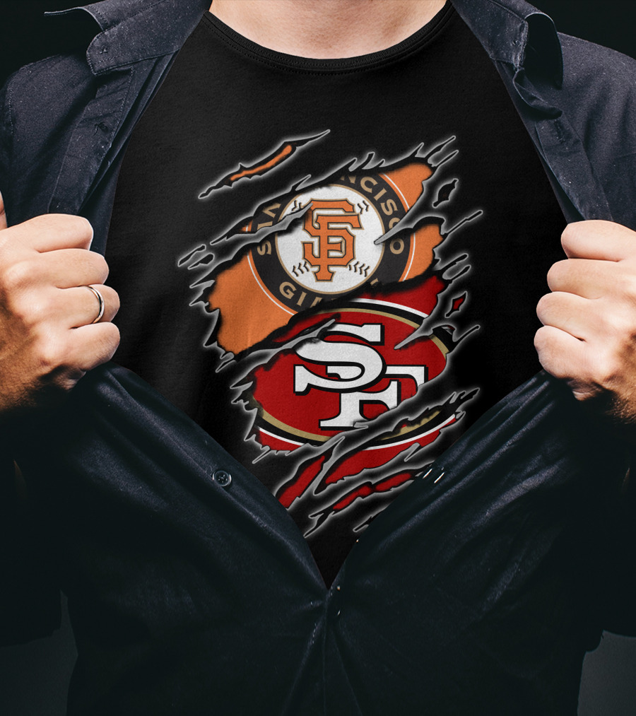 San Francisco Giants 49ers Fan Logo Combo T-Shirt