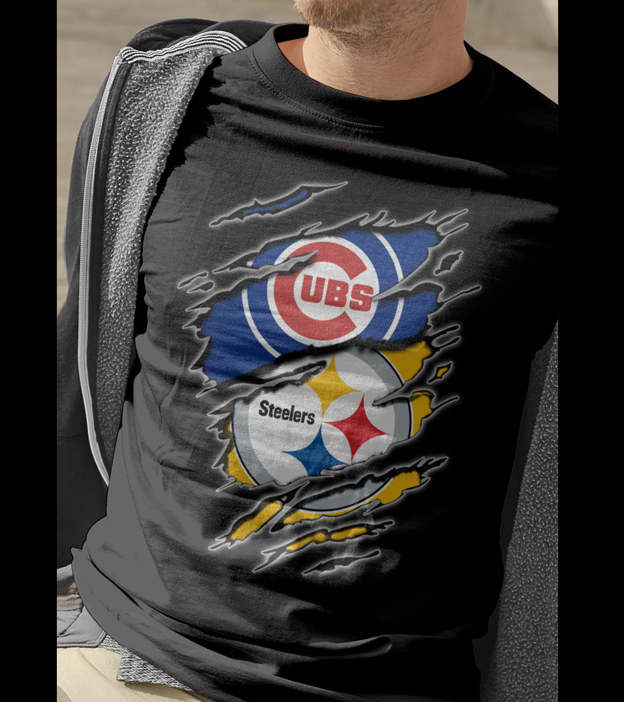 Cubs Steelers Fan Crossover T-Shirt