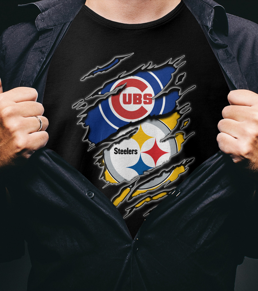 Cubs Steelers Fan Crossover T-Shirt