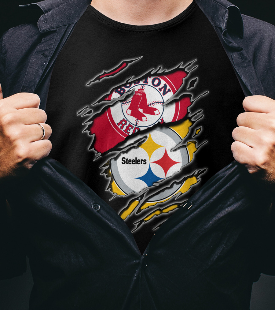 Boston Red Sox Steelers Fan T-Shirt