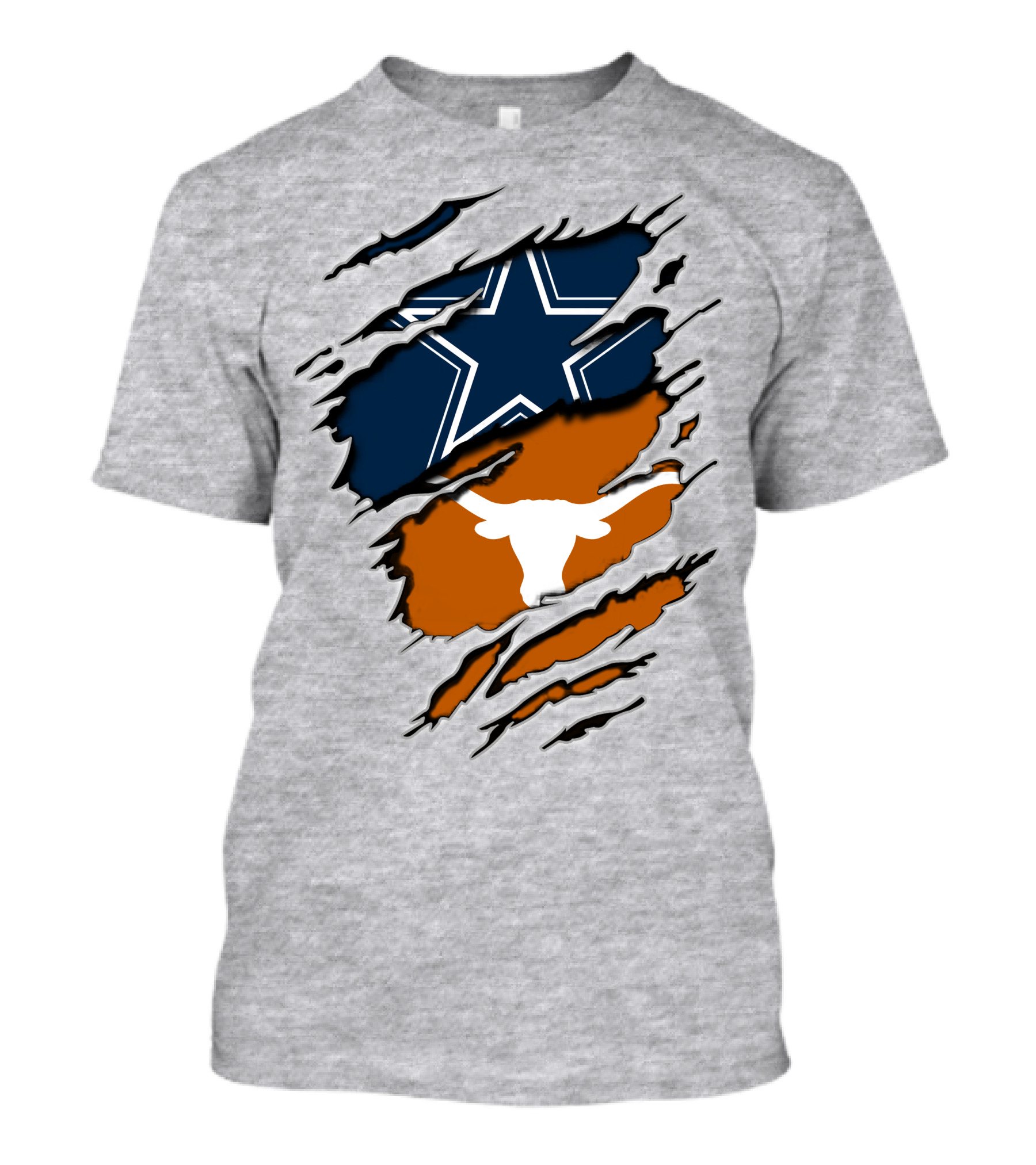 Cowboys Longhorns Star And Bull Texas Pride T-Shirt