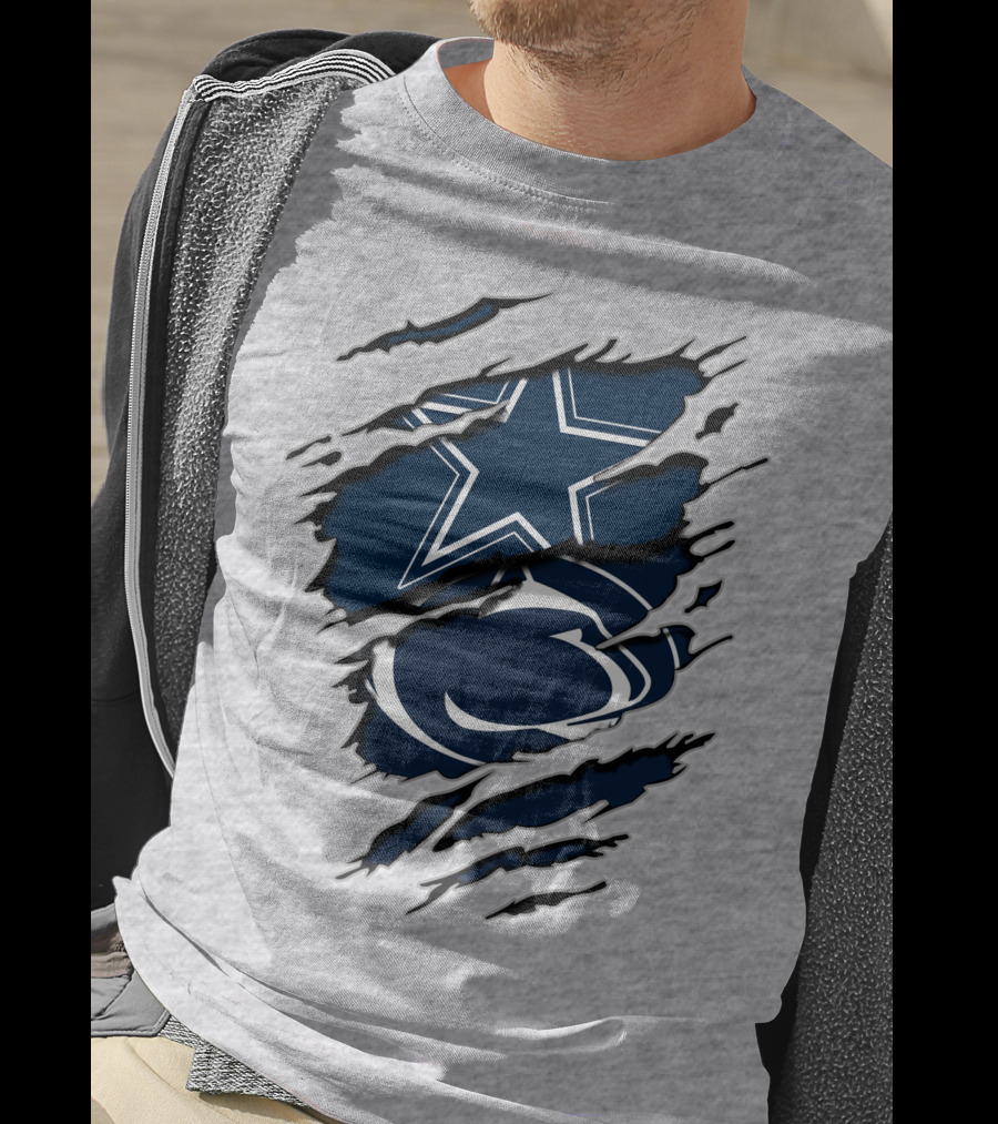 Dallas Cowboys Penn State Nittany Lions Claw Marks T-Shirt