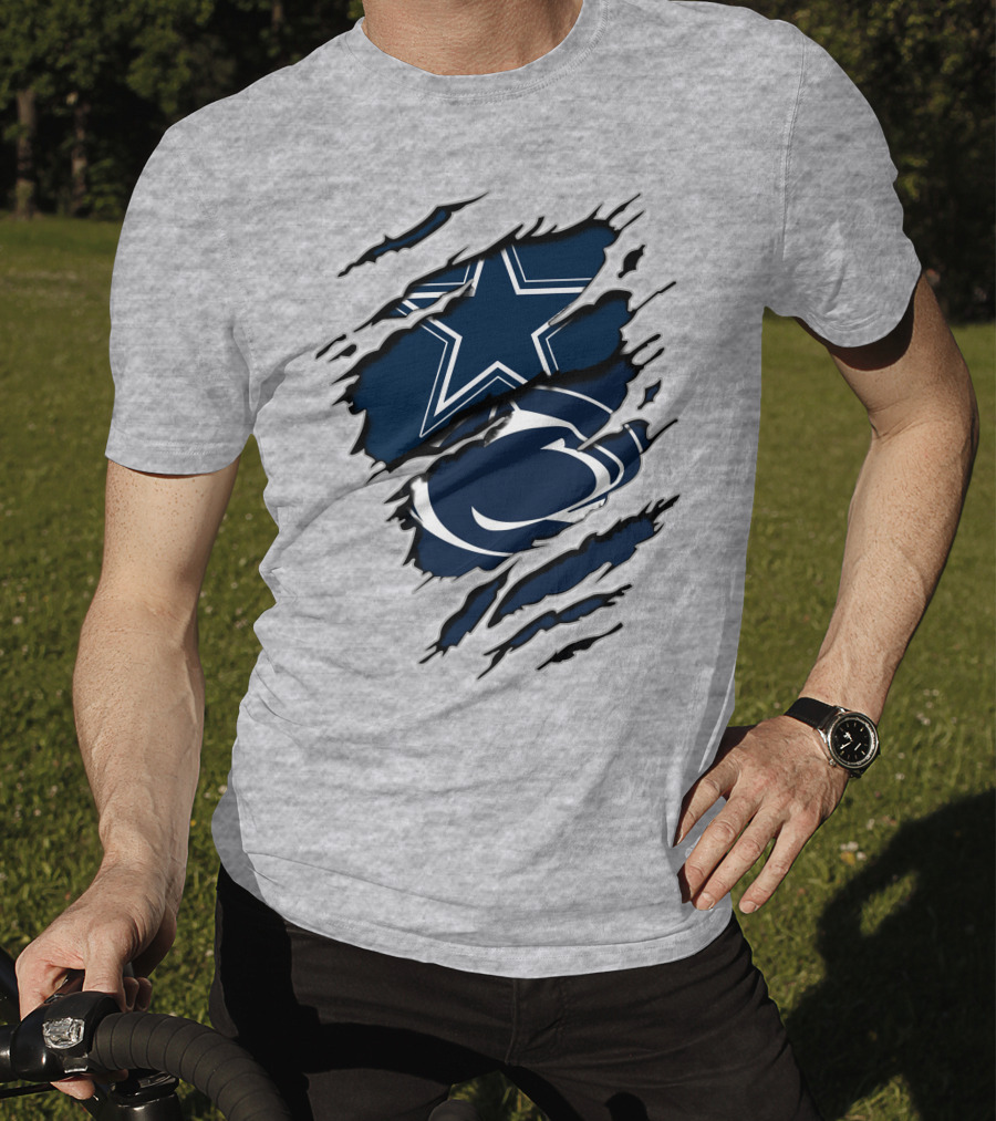 Dallas Cowboys Penn State Nittany Lions Claw Marks T-Shirt