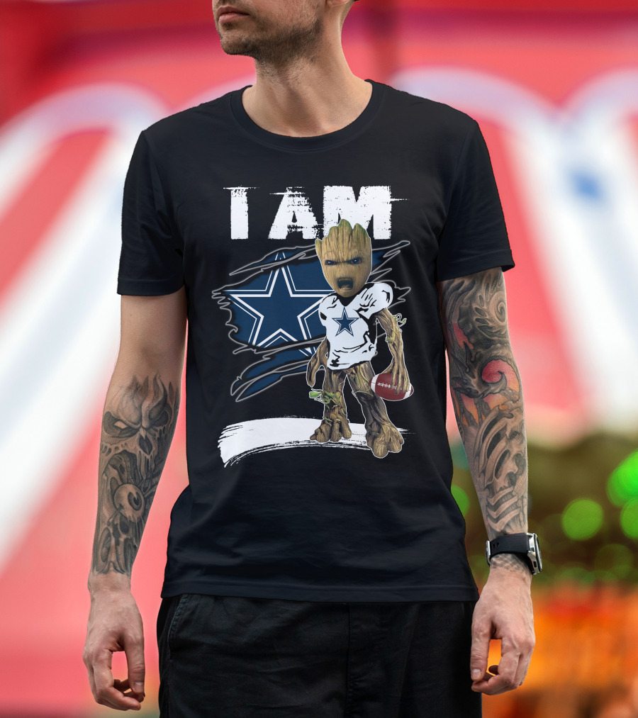 I Am Cowboys Football Groot Star T-Shirt