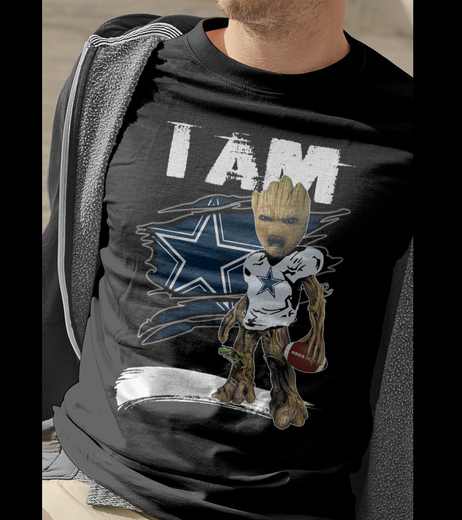 I Am Cowboys Football Groot Star T-Shirt