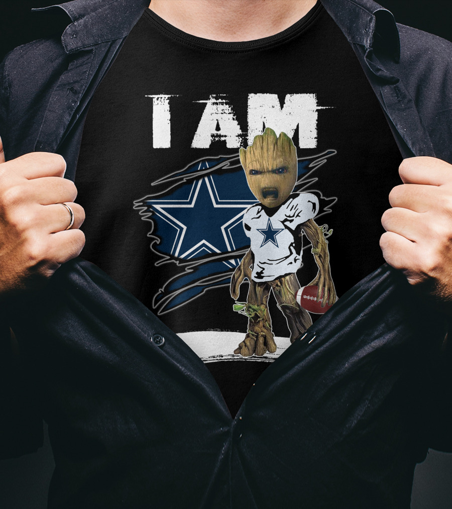 I Am Cowboys Football Groot Star T-Shirt