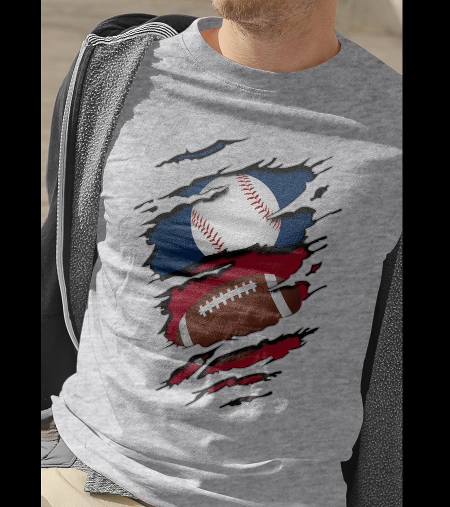 Baseball And Football Fusion T-Shirt