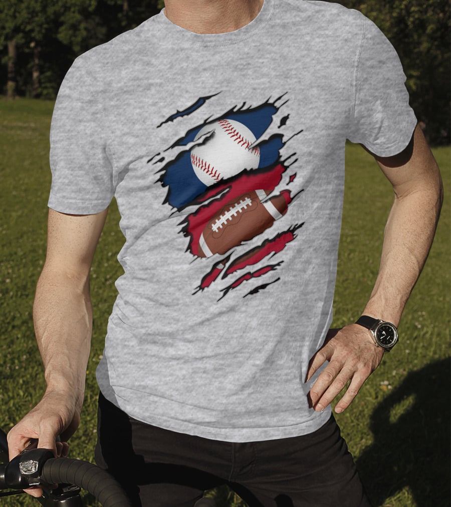Baseball And Football Fusion T-Shirt