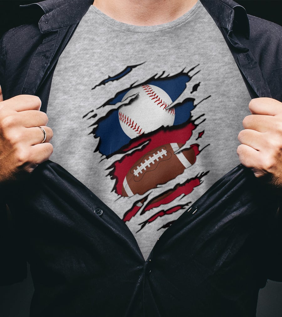 Baseball And Football Fusion T-Shirt