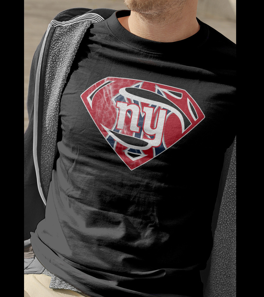 NY Superman Logo Fan Superhero Football T-Shirt