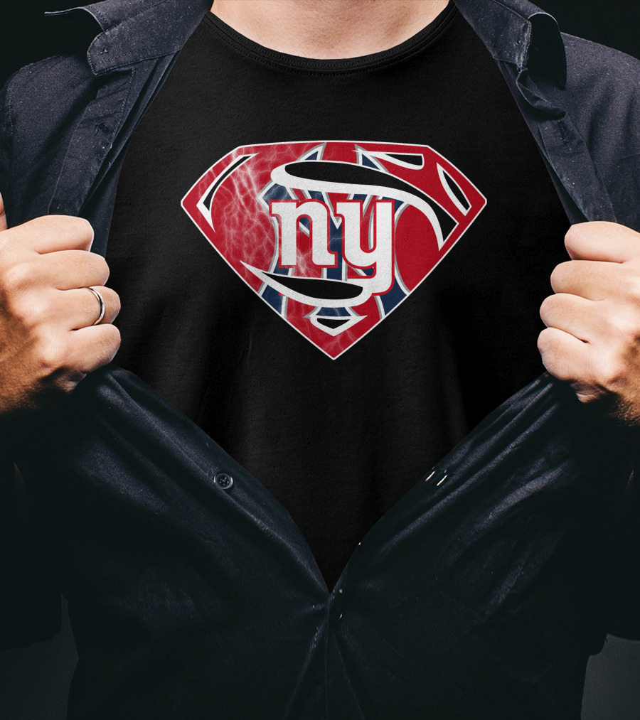 NY Superman Logo Fan Superhero Football T-Shirt