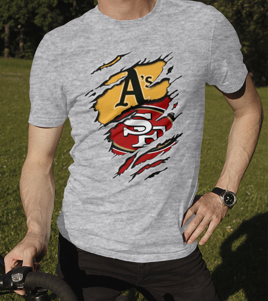 49ers Sf And Athletics A's Logo Mashup T-Shirt