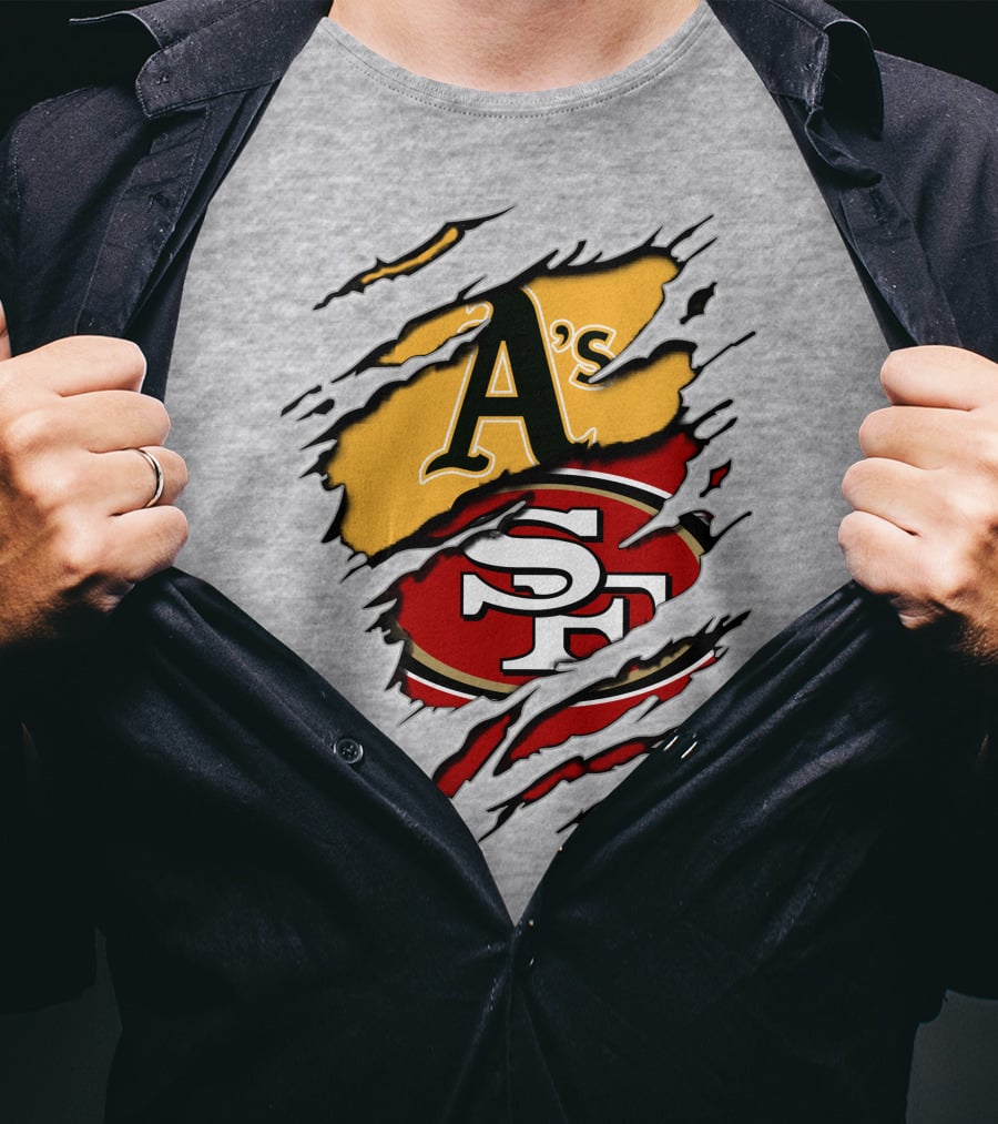 49ers Sf And Athletics A's Logo Mashup T-Shirt