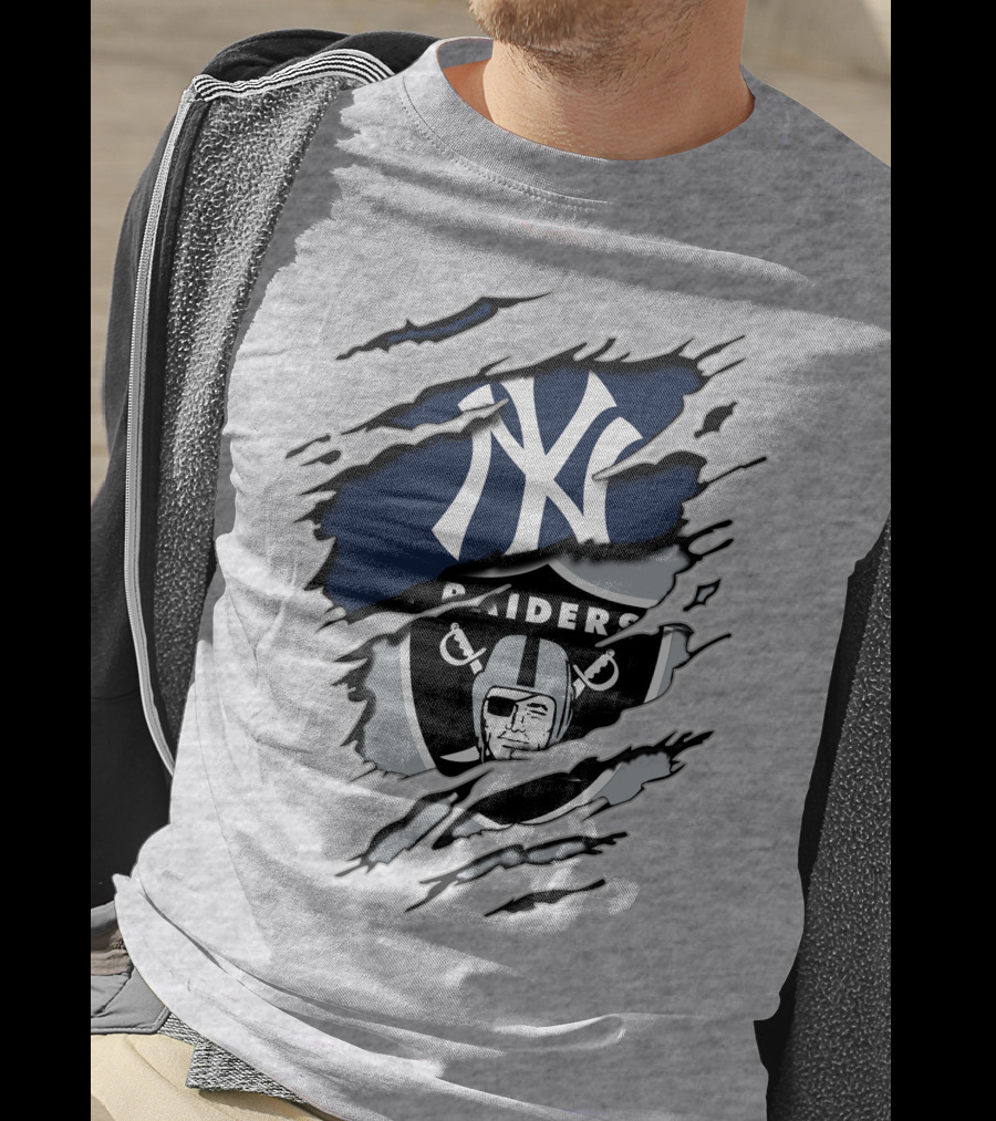 Raiders Yankees Dual Logo Fusion T-Shirt