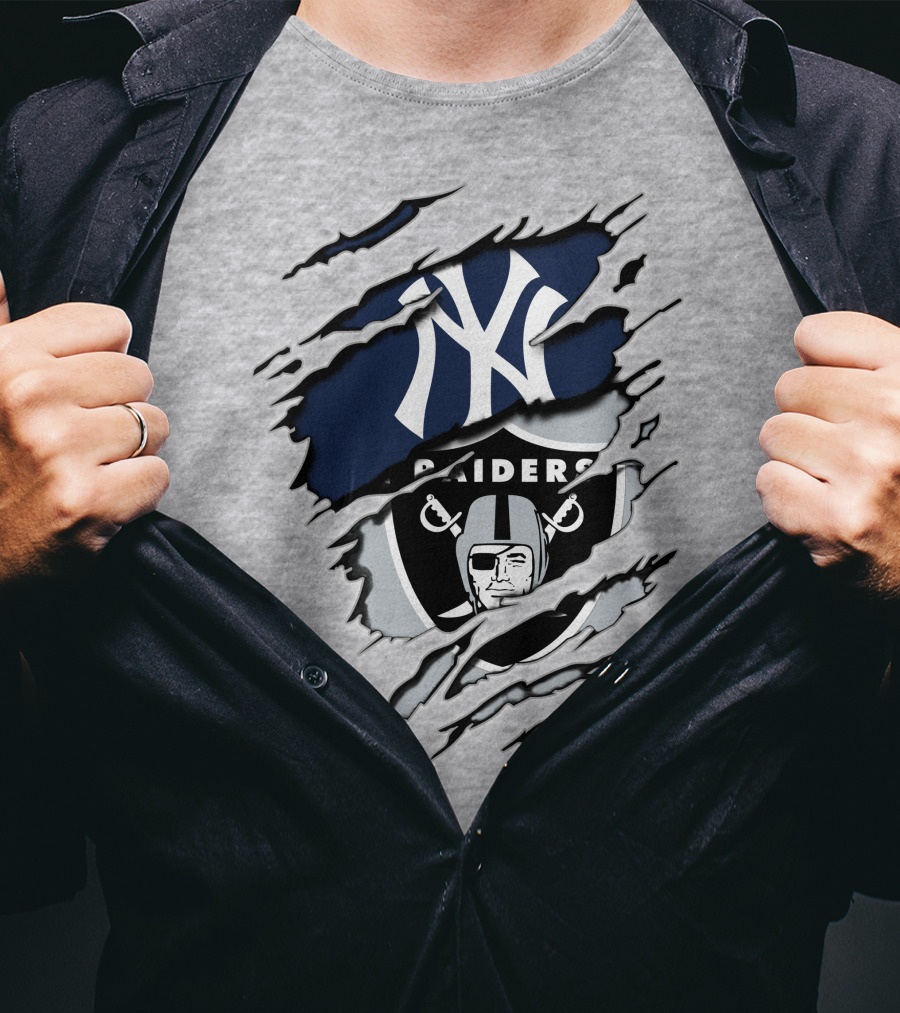 Raiders Yankees Dual Logo Fusion T-Shirt