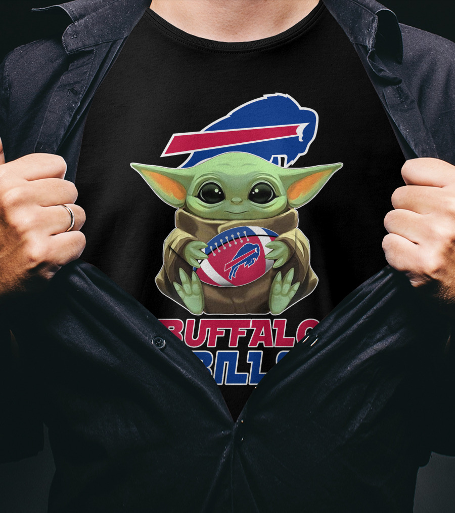 Buffalo Bills Baby Yoda Football T-Shirt