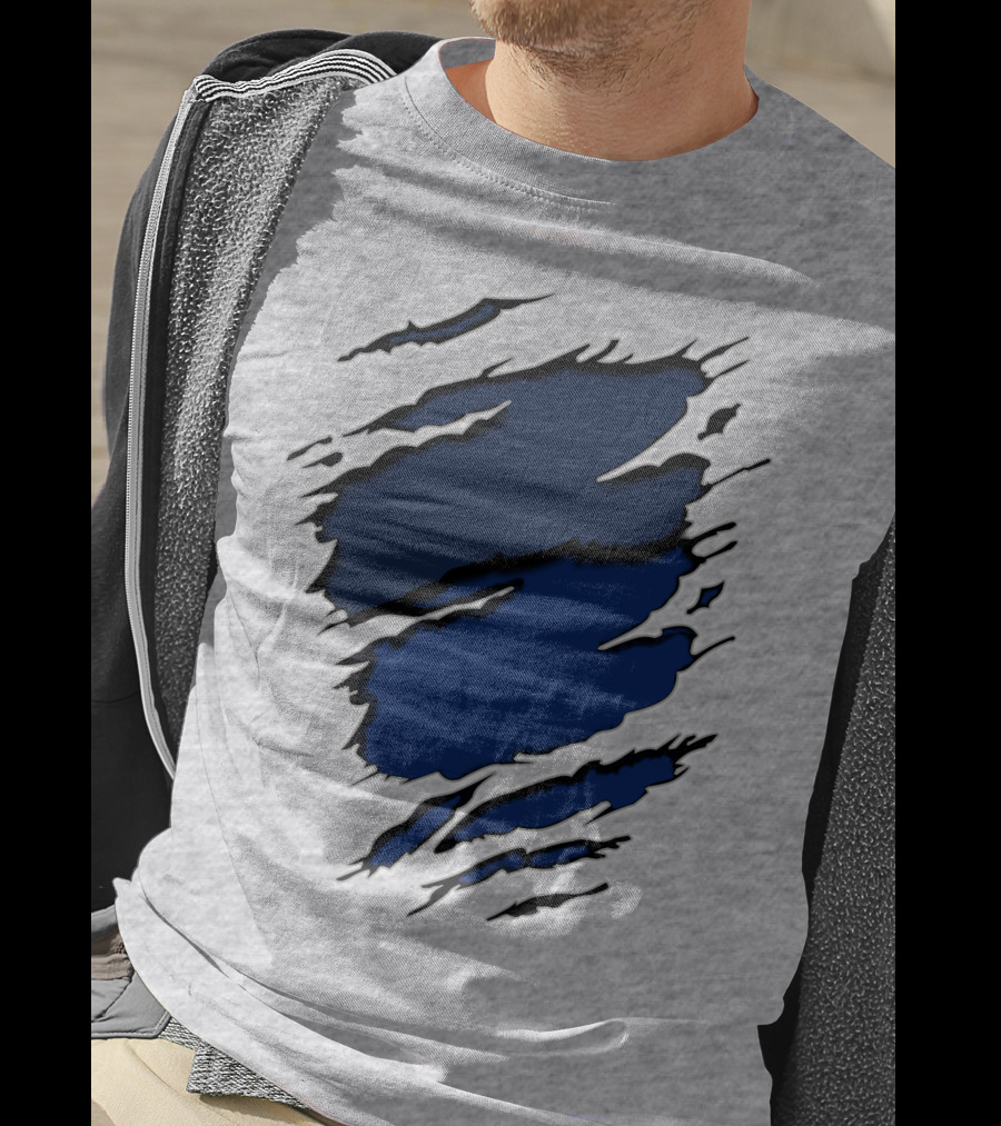 Cow Yan Blue Claw Marks T-Shirt