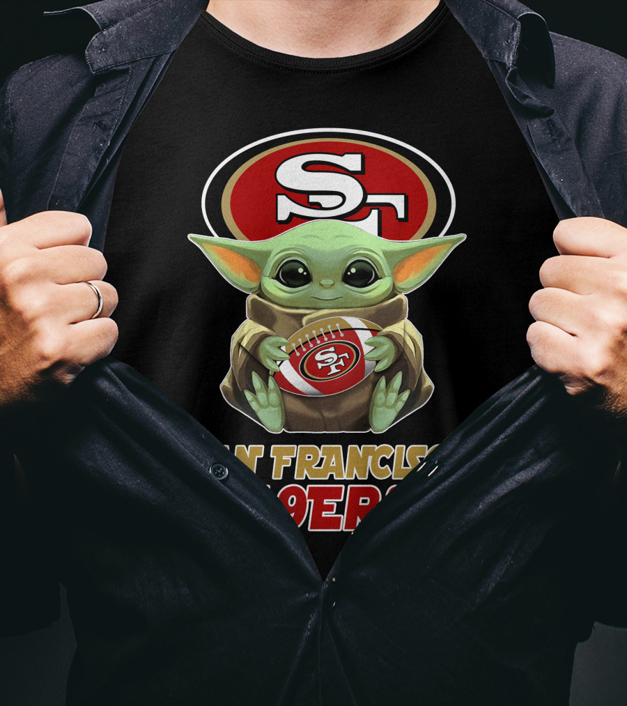 San Francisco 49ers Baby Yoda Football Nfl T-Shirt