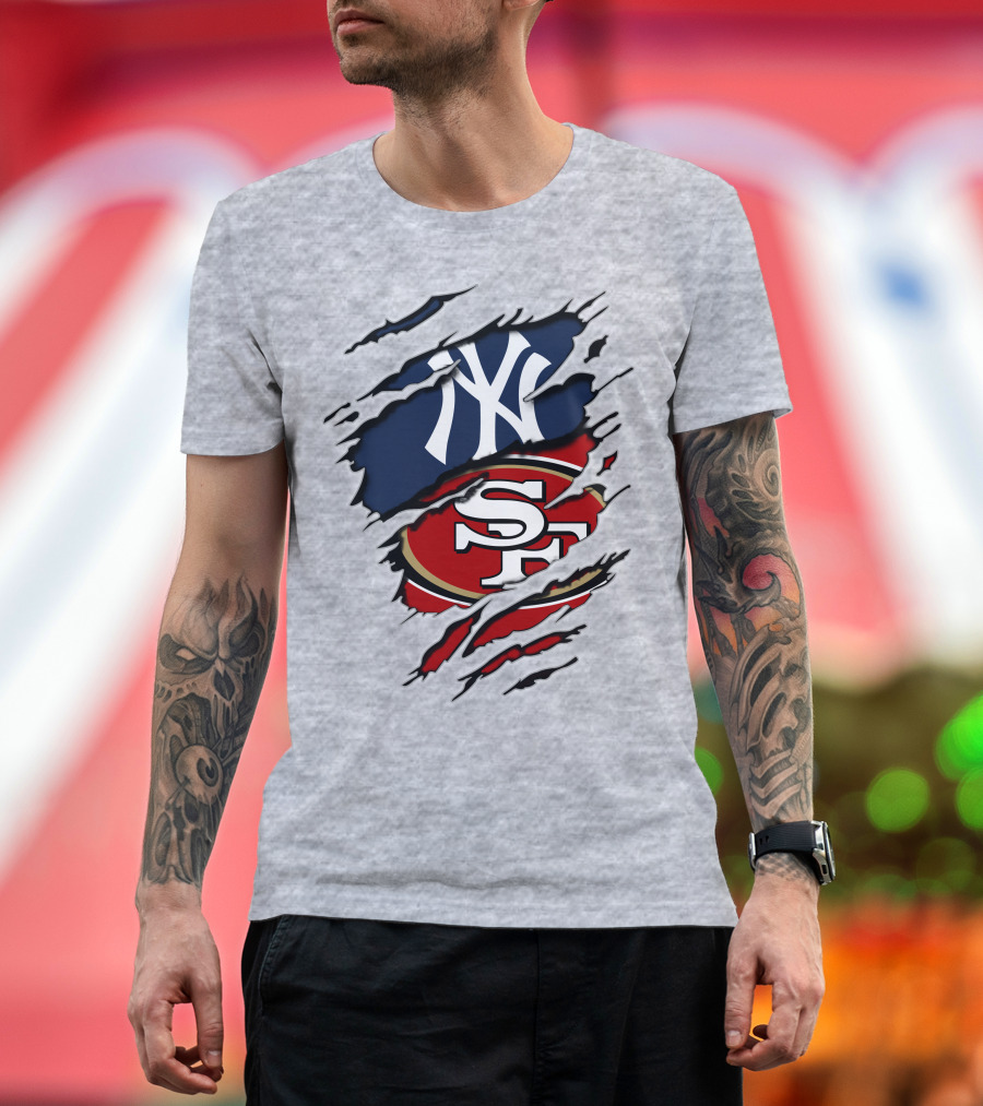 Ny Yankees 49ers Logo Mashup T-Shirt