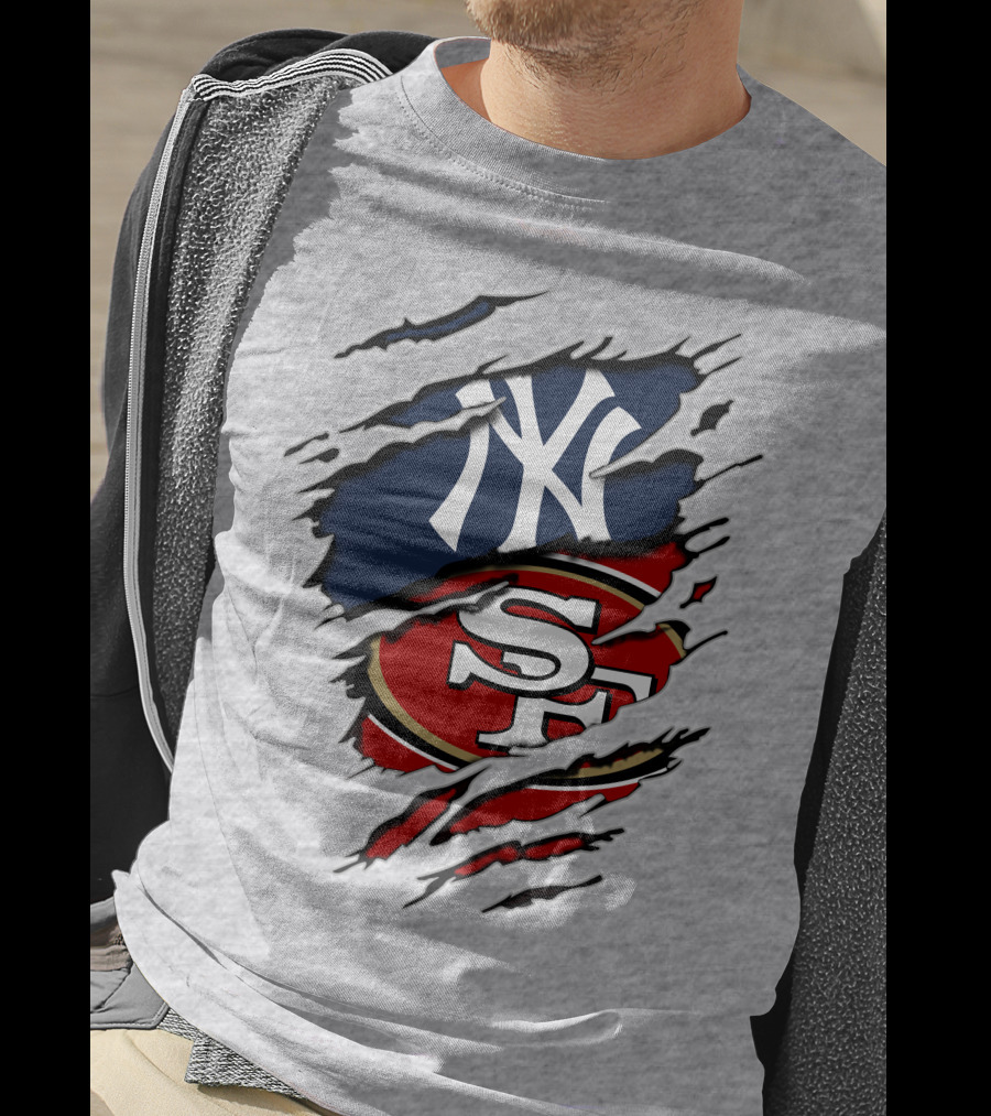 Ny Yankees 49ers Logo Mashup T-Shirt