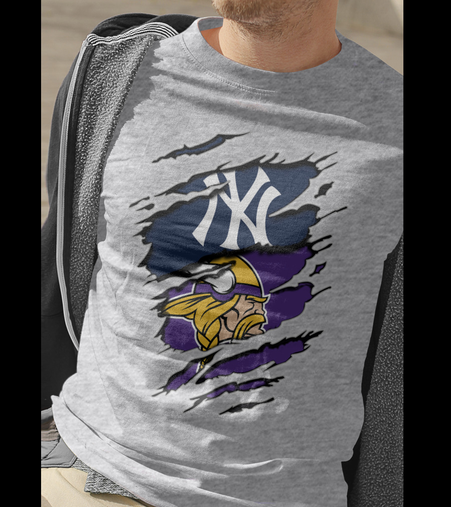 Vikings Yankees Dual Team Spirit T-Shirt