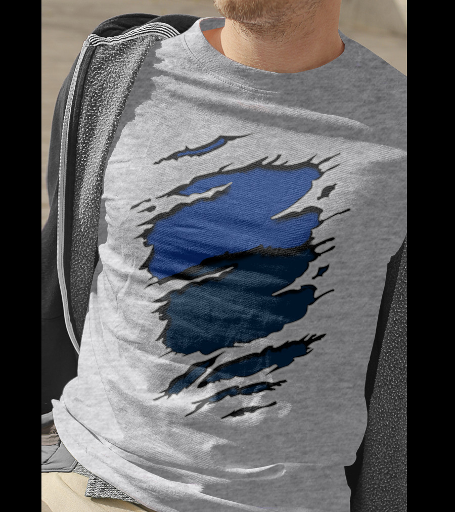 Cow Cubs Blue Gray Claw Marks T-Shirt