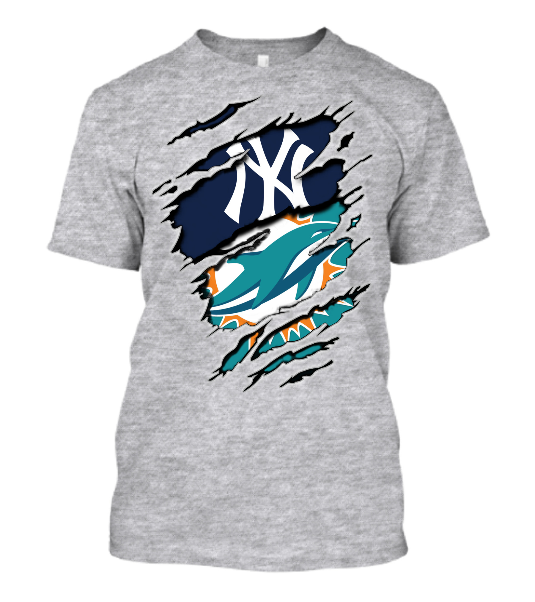 Yankees Dolphins Logo Mashup T-Shirt