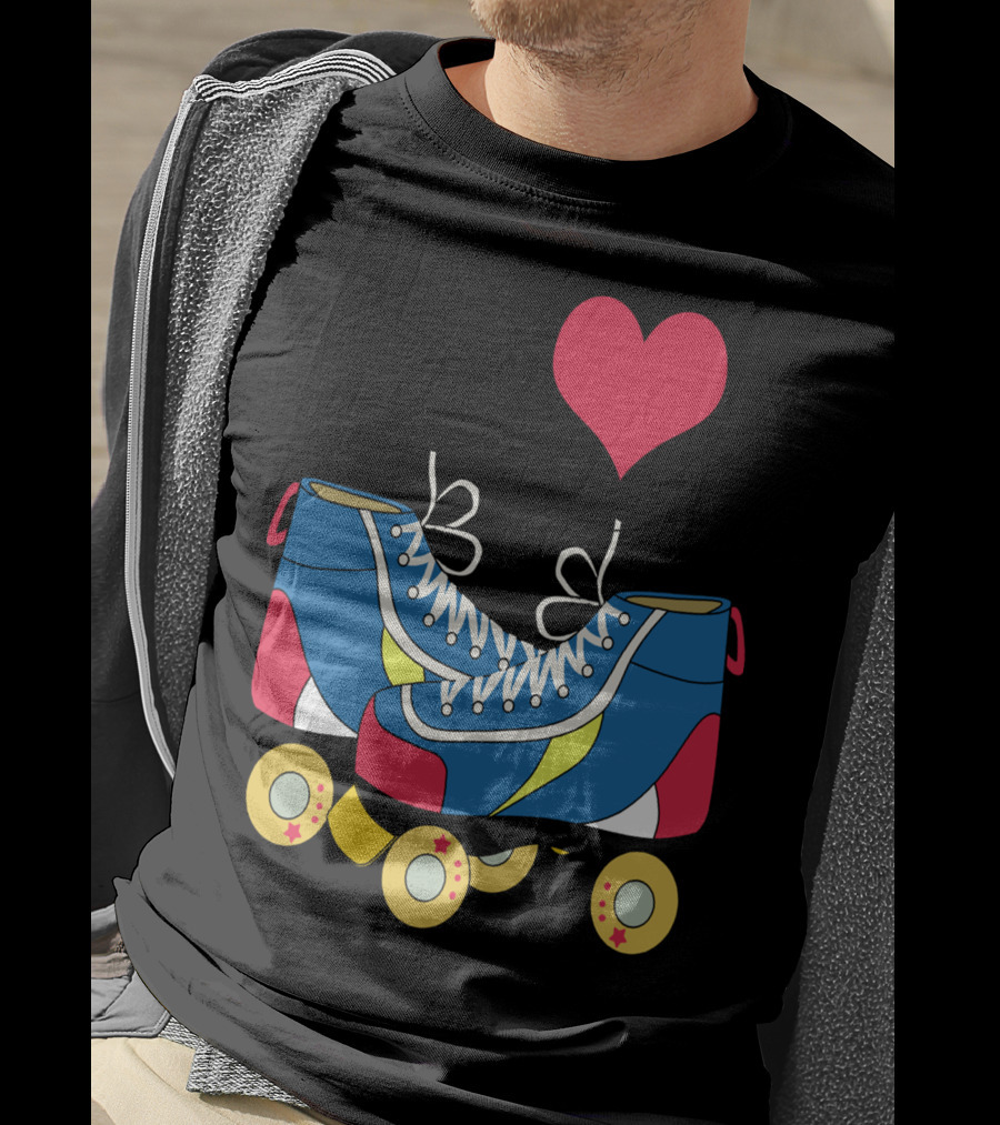 I Love Roller Skates Retro Colorful T-Shirt