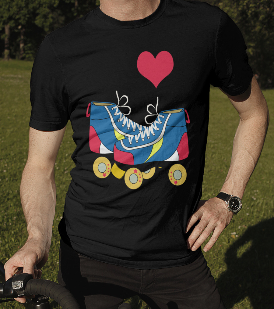 I Love Roller Skates Retro Colorful T-Shirt