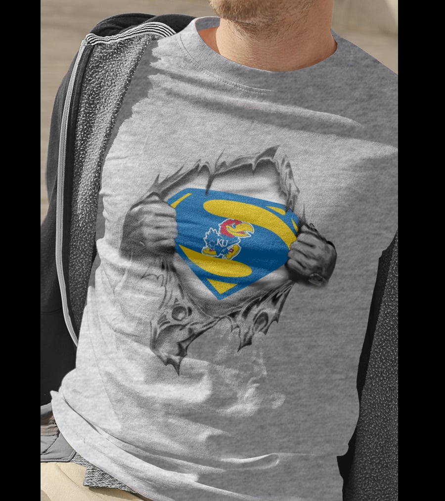 Kansas Jayhawks KU Superman T-Shirt