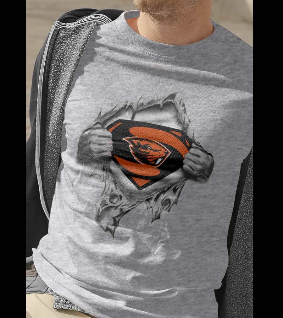 Oregon State Beavers Superhero Emblem T-Shirt